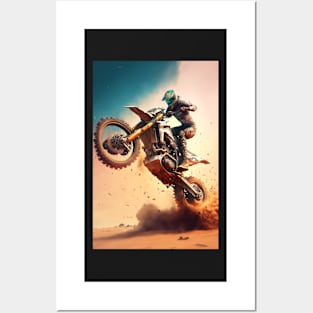 Dirt bike stunt lift cgi style Posters and Art